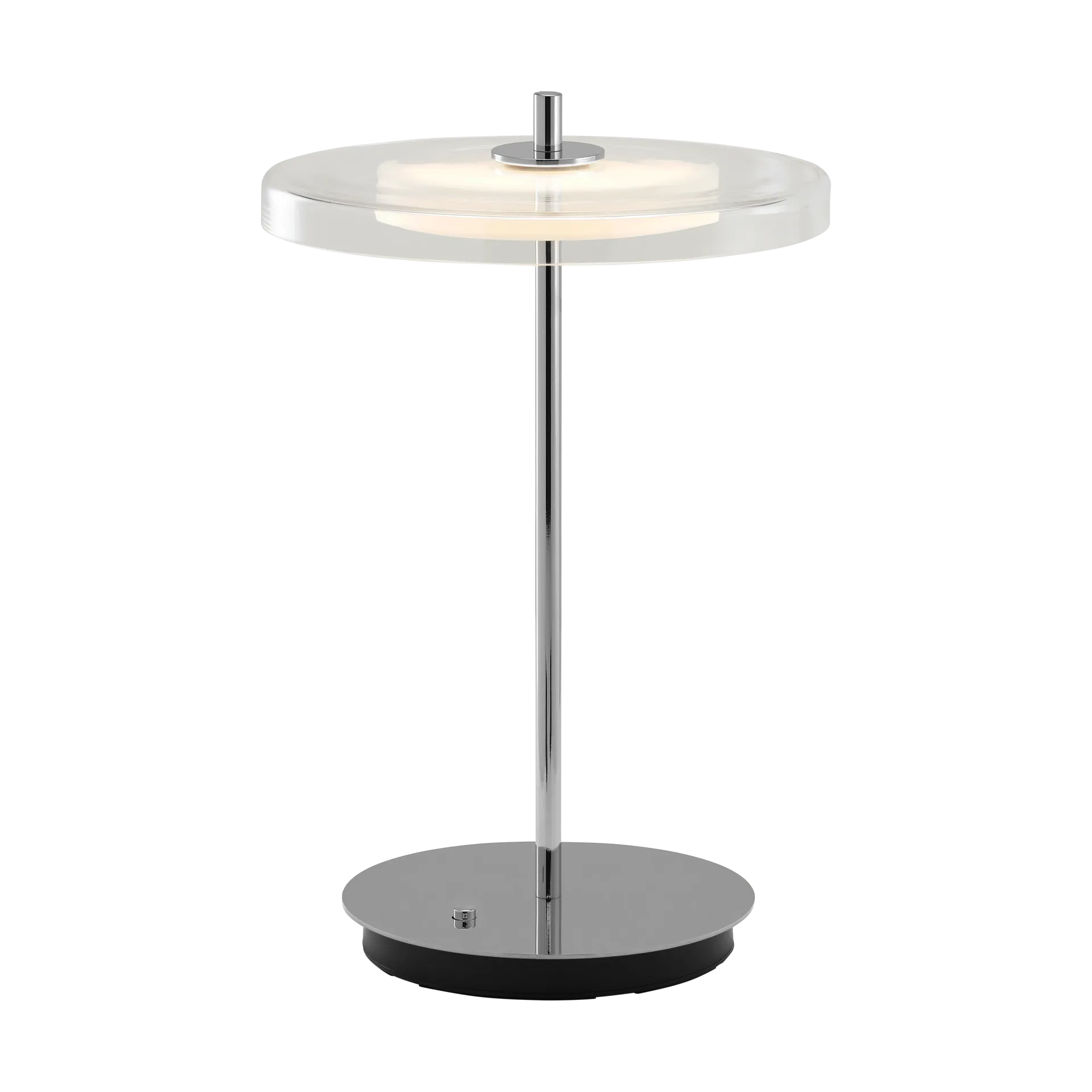 Asteria Move bordslampa, Glass-polished steel Umage