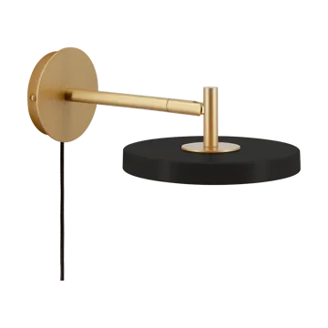 Asteria Wall vägglampa - Short, Black-brass - Umage