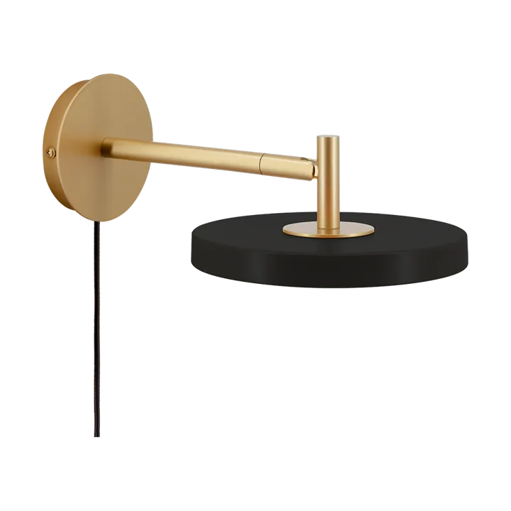 Asteria Wall vägglampa - Short, Black-brass - Umage