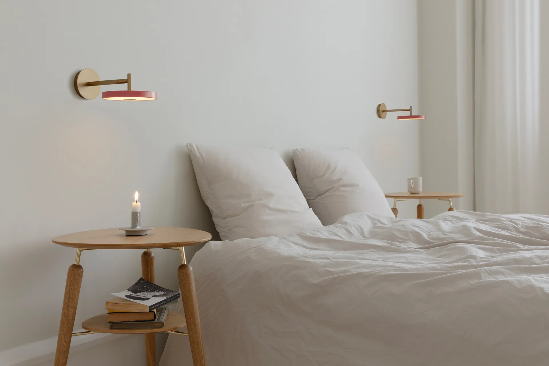 Asteria Wall vägglampa, Short, Nuance rose-brass Umage