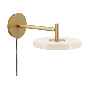 Asteria Wall vägglampa - Short, Pearl white-brass - Umage