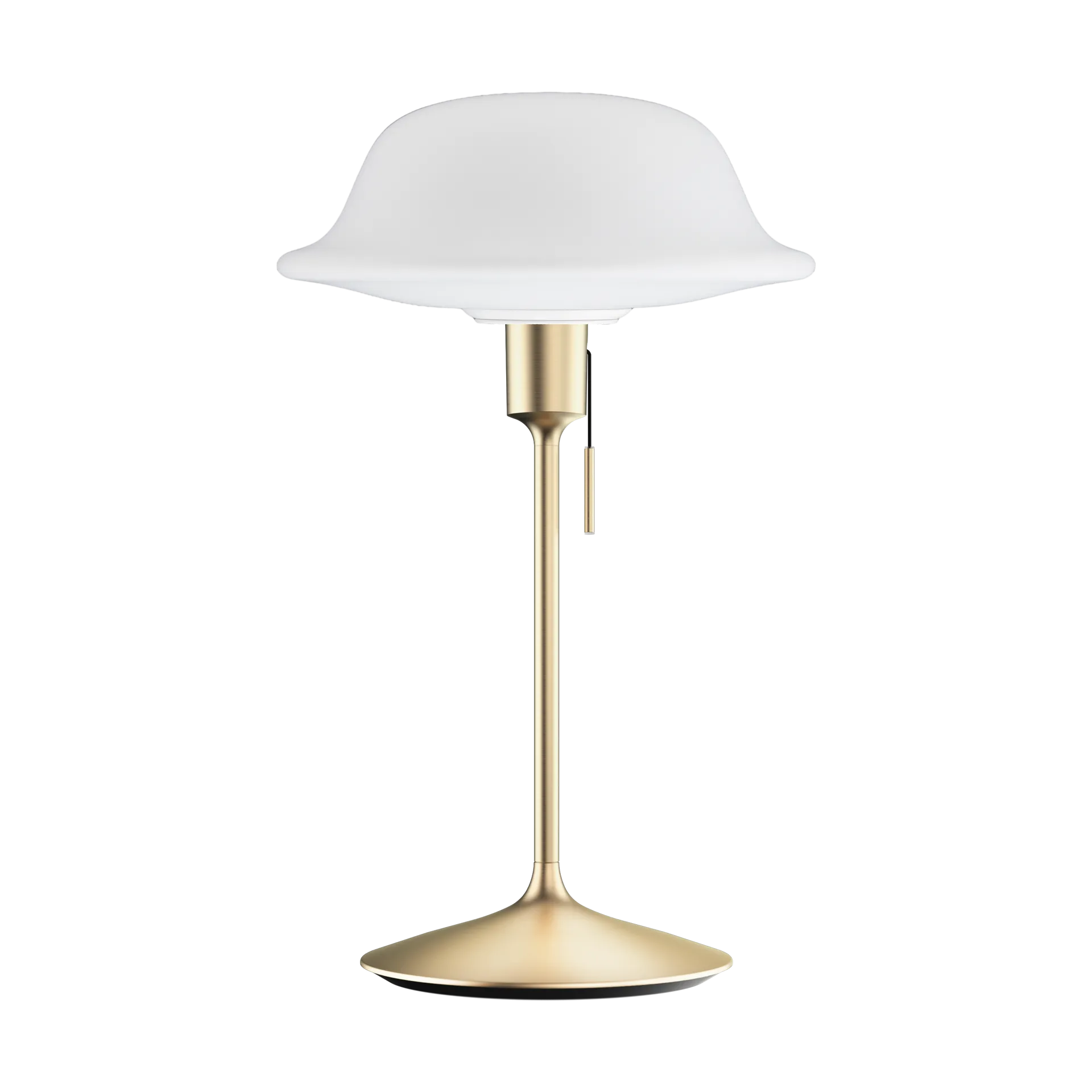 Butler bordslampa, Vit-Borstad mässing Umage