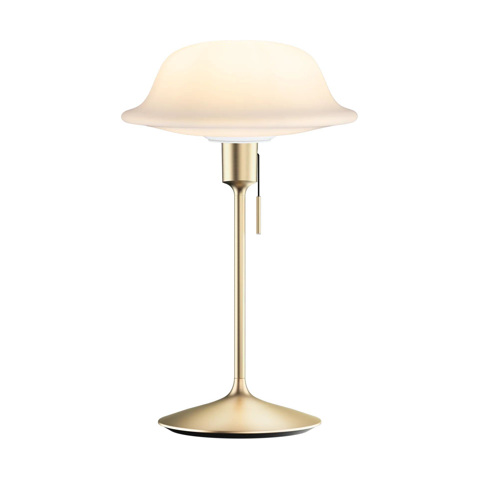Butler bordslampa, Vit-Borstad mässing Umage