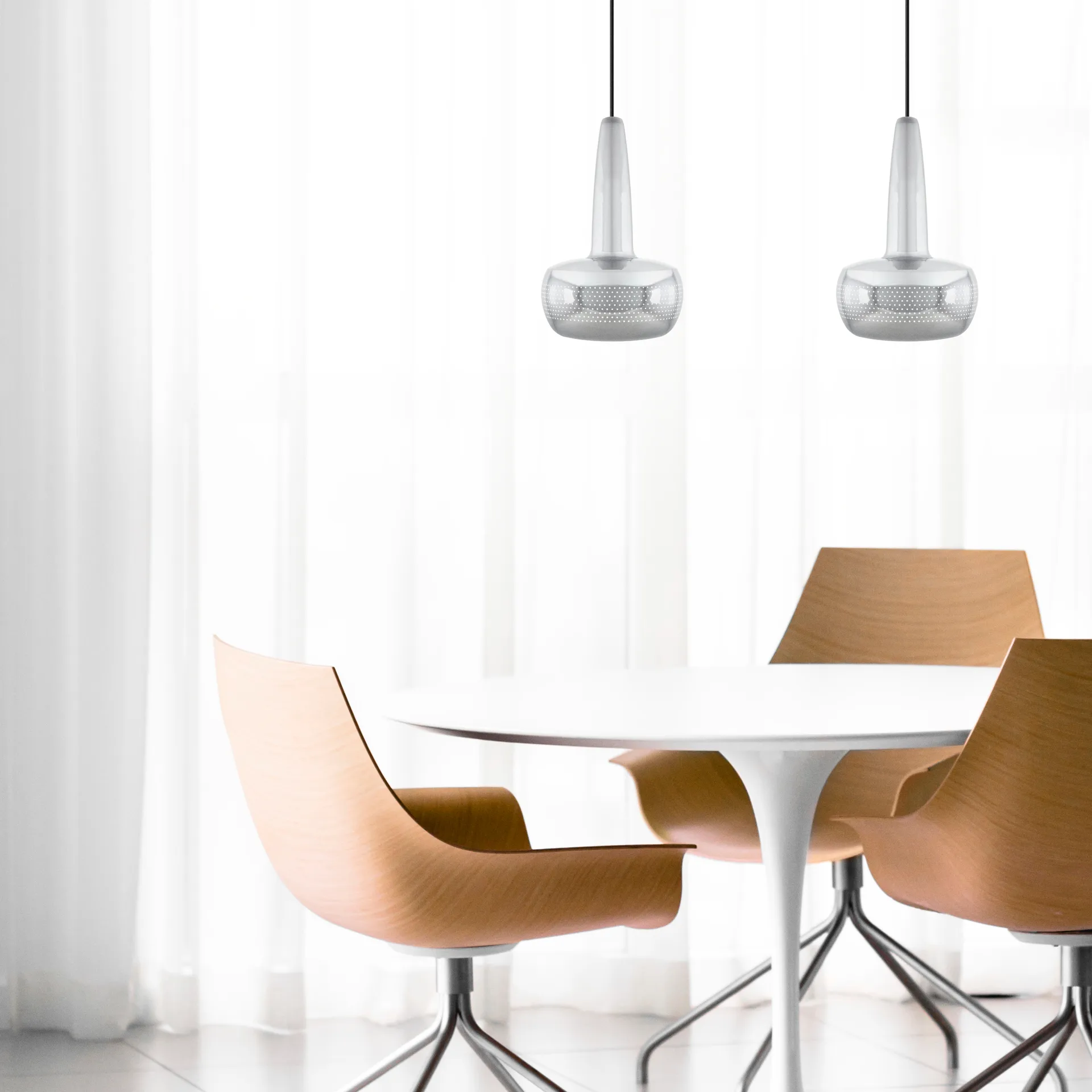 Clava taklampa Ø21,5 cm, Polerat stål Umage