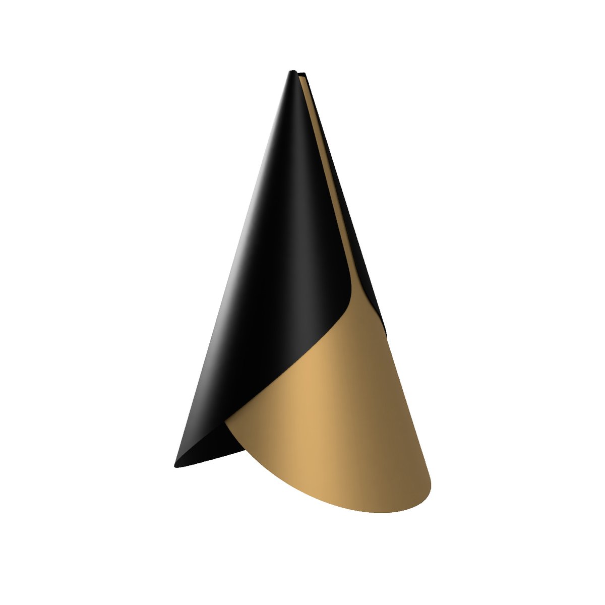 Umage Cornet lampskärm svart, mässing | Skandinavisk Design | Taklampor & Pendlar | Svart