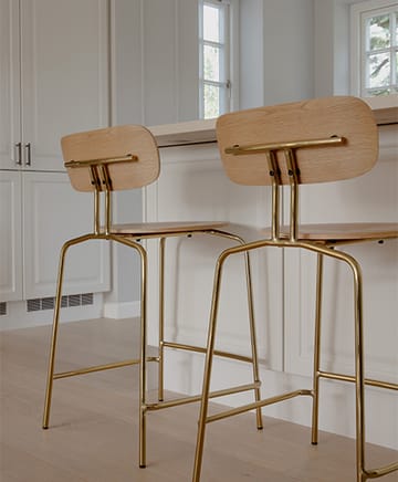 Curious barstol 65 cm - Oak-brass - Umage