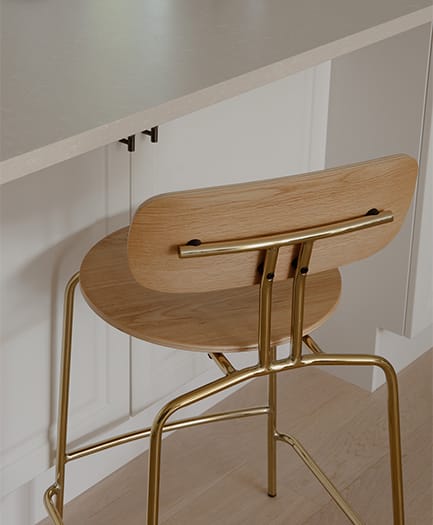 Curious barstol 75 cm, Oak-brass Umage