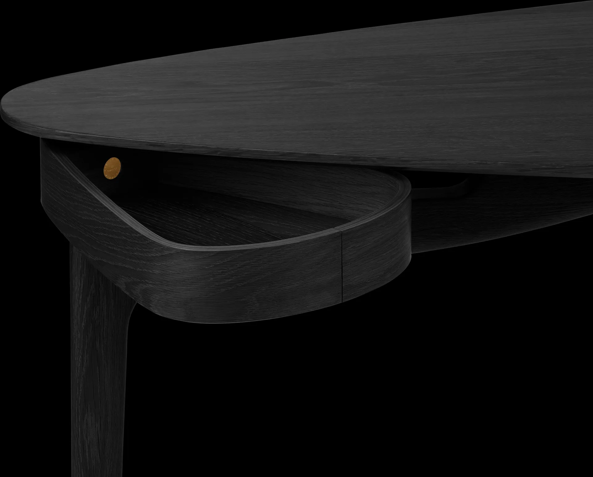 Duende skrivbord 67,1x130 cm, Black oak Umage