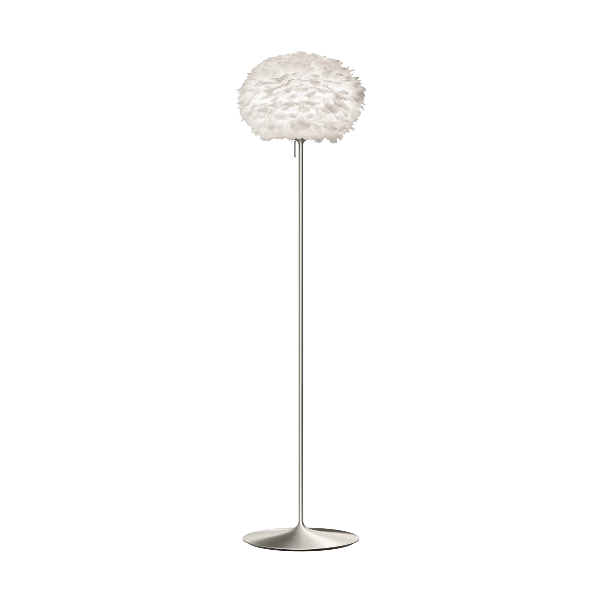 Eos golvlampa medium, Vit-Borstat stål Umage