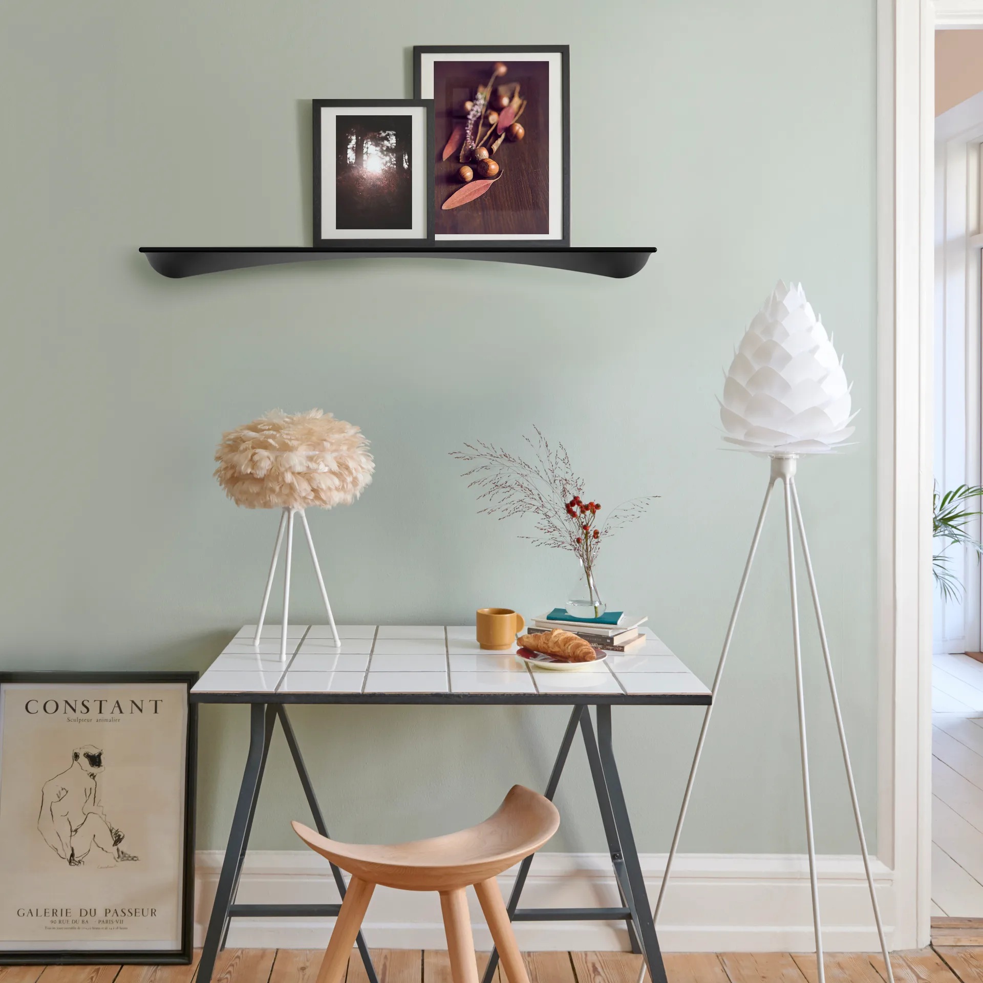 Flow hylla 98 cm, Dark ash Umage