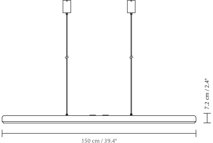 Hazel Branch 1,5m pendel, White-brass Umage