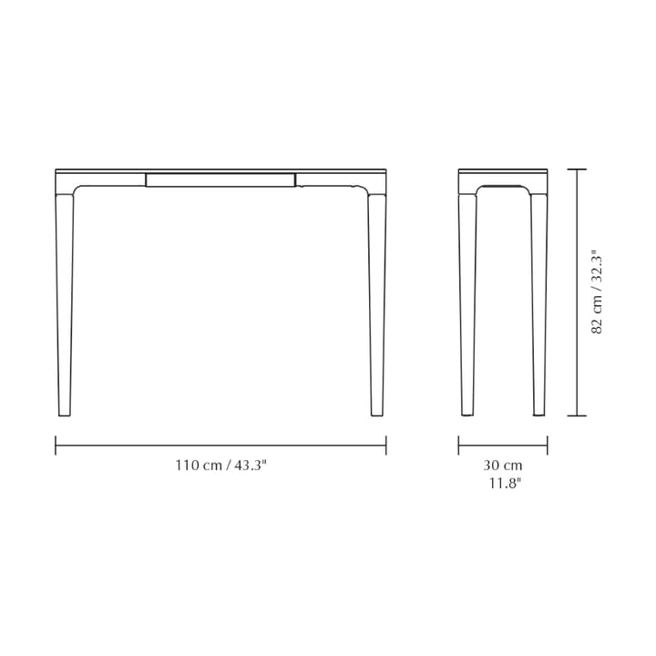 Heart'n'Soul konsolbord 120 cm, Oak-cloud grey Umage