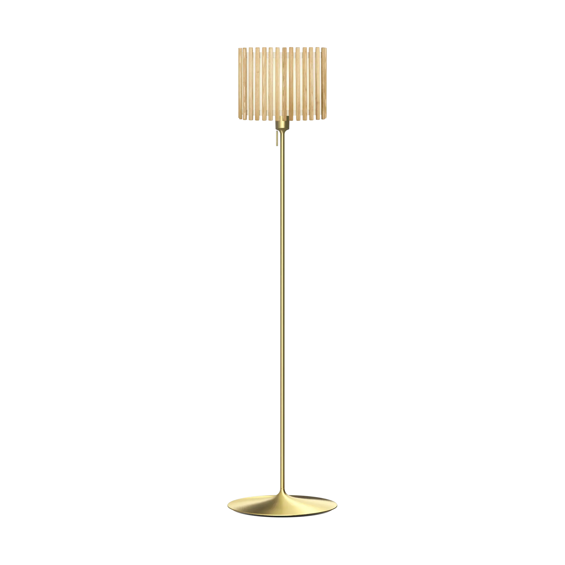 Komorebi golvlampa medium, Rectangular oak-borstad mässing Umage
