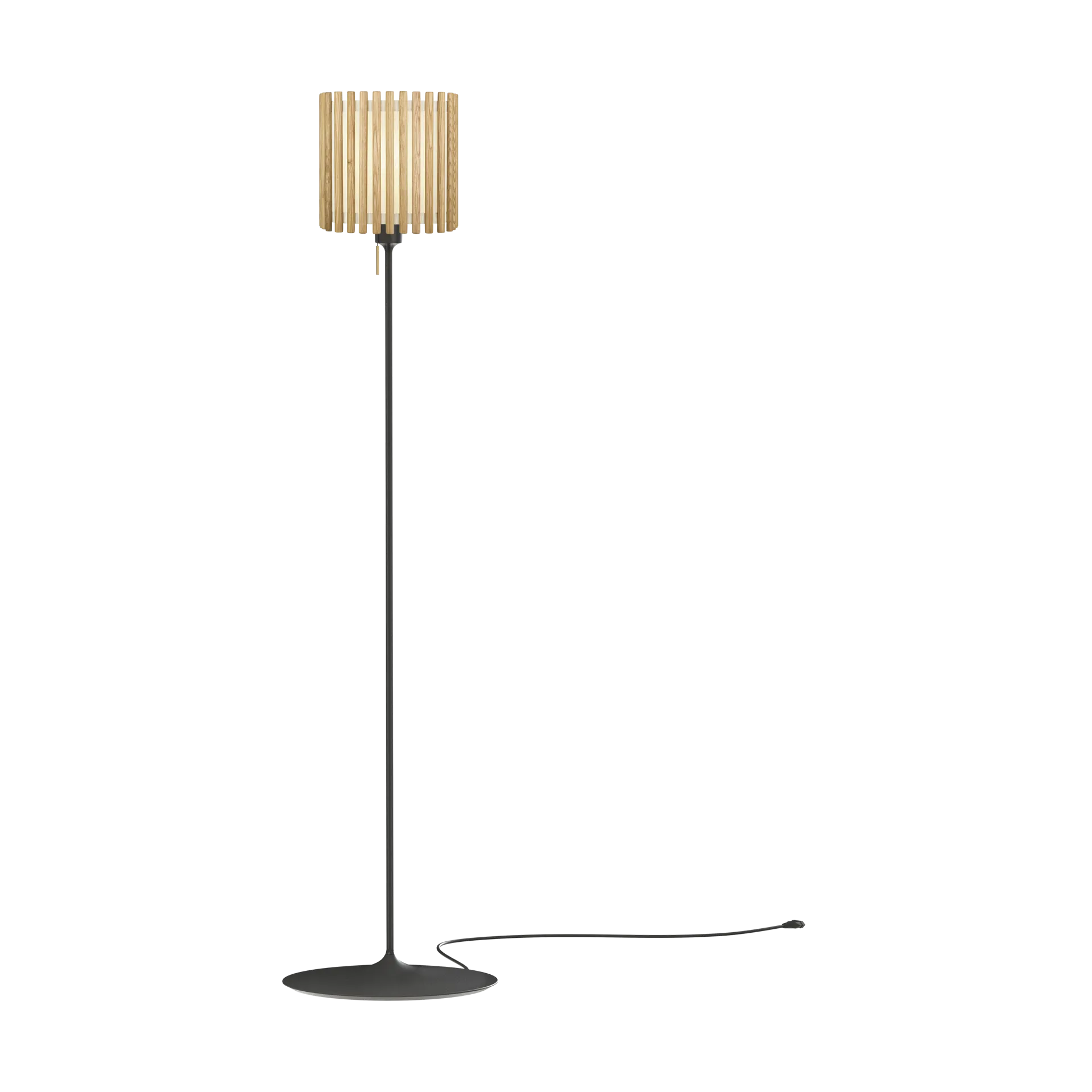 Komorebi golvlampa medium, Square oak-Svart Umage
