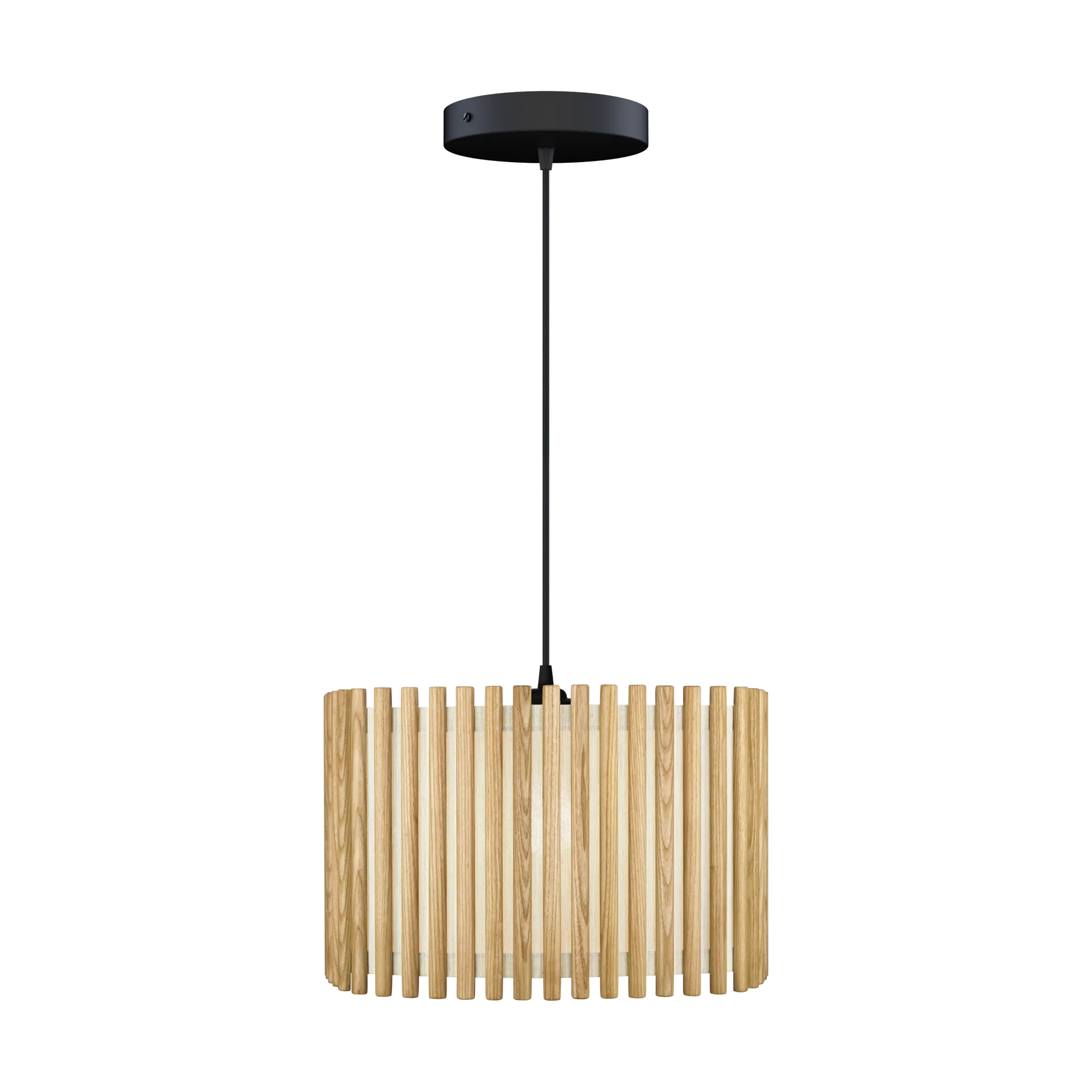 Komorebi pendel large, Square oak-Svart Umage