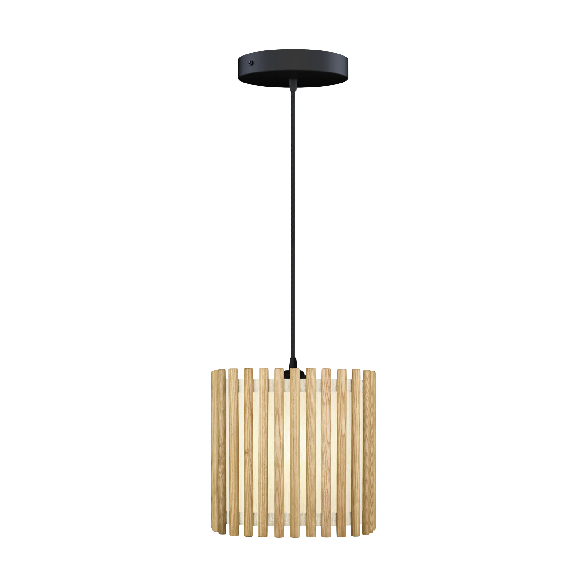 Komorebi pendel medium, Square oak-Svart Umage