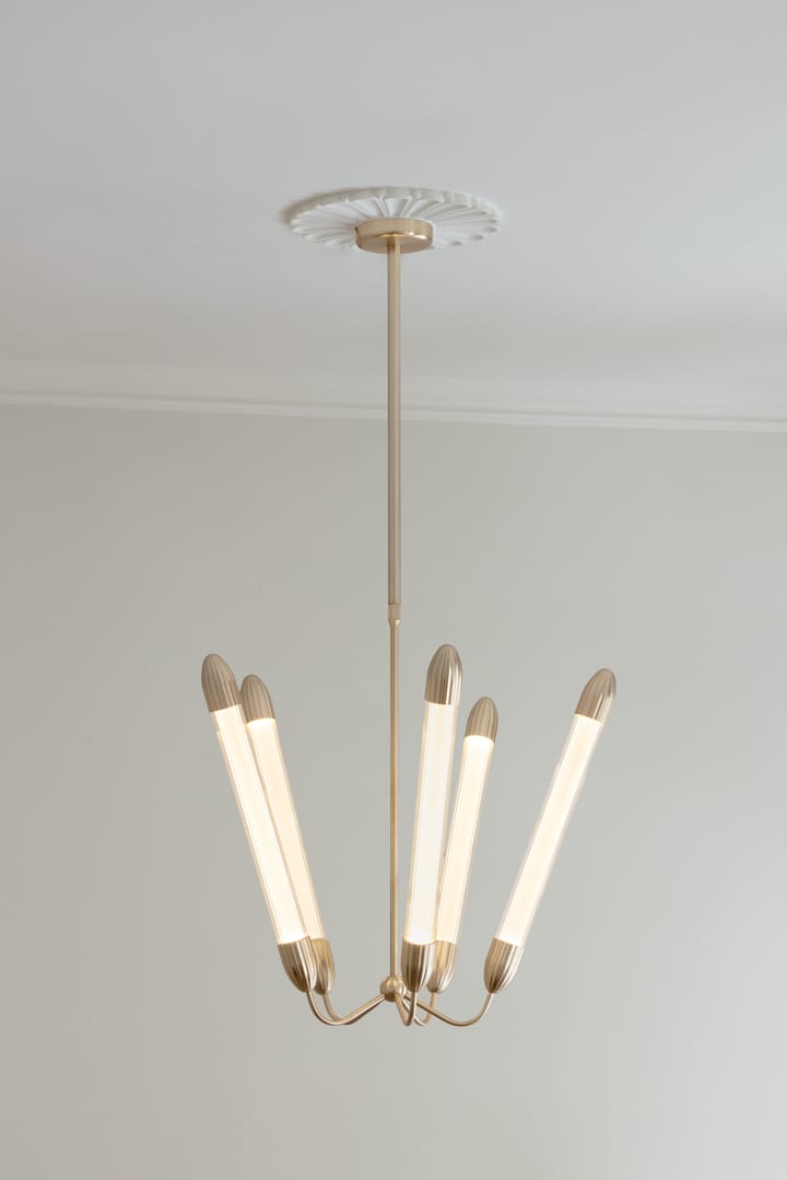 Lemon Squeeze Penta long taklampa, Plated brass Umage
