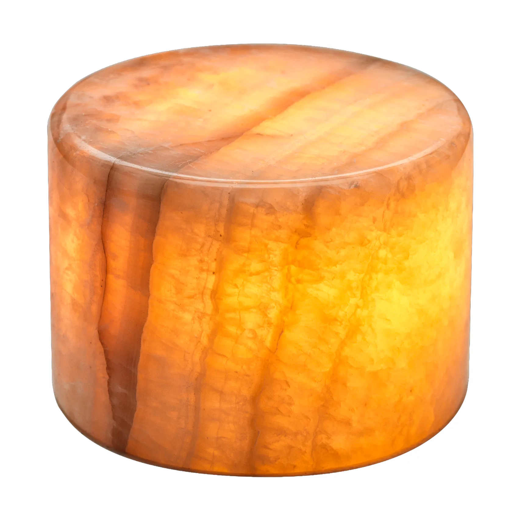 Marble bordsljus, Beige blank, Ø8x6 cm
