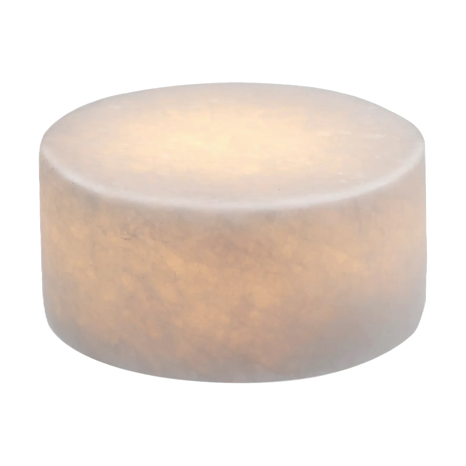 Marble bordsljus, Vit silk matt, Ø8x4 cm