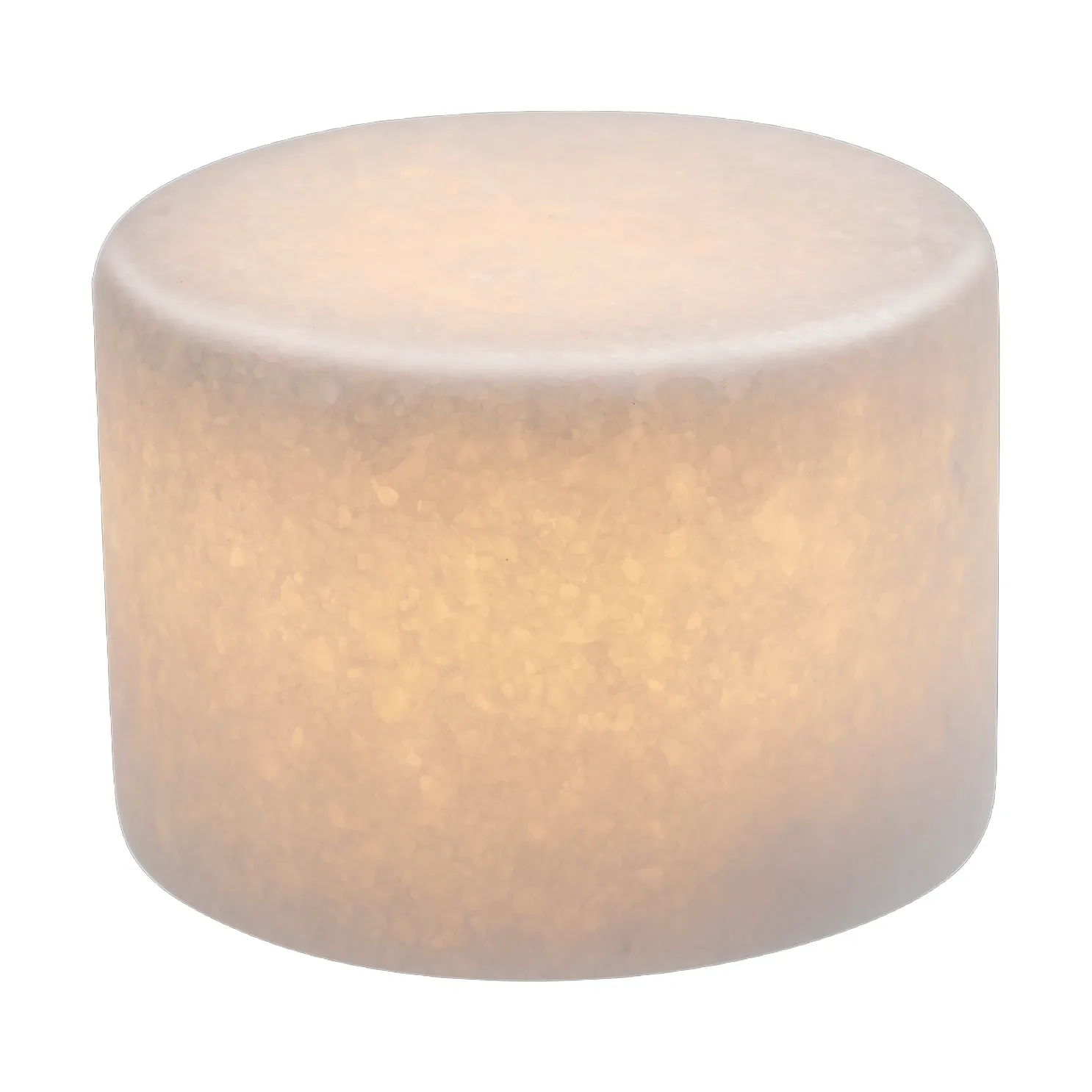Marble bordsljus, Vit silk matt, Ø8x6 cm