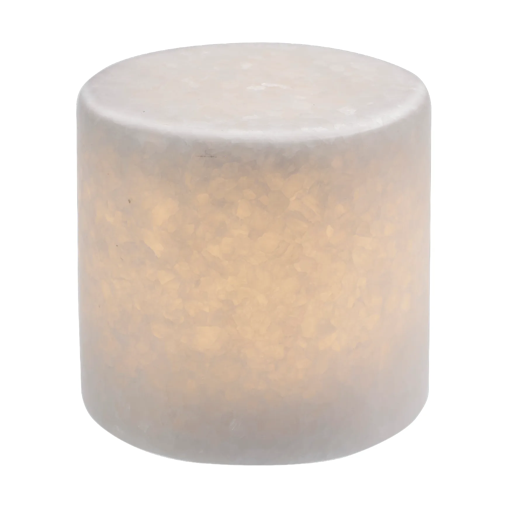 Marble bordsljus, Vit silk matt, Ø8x8 cm