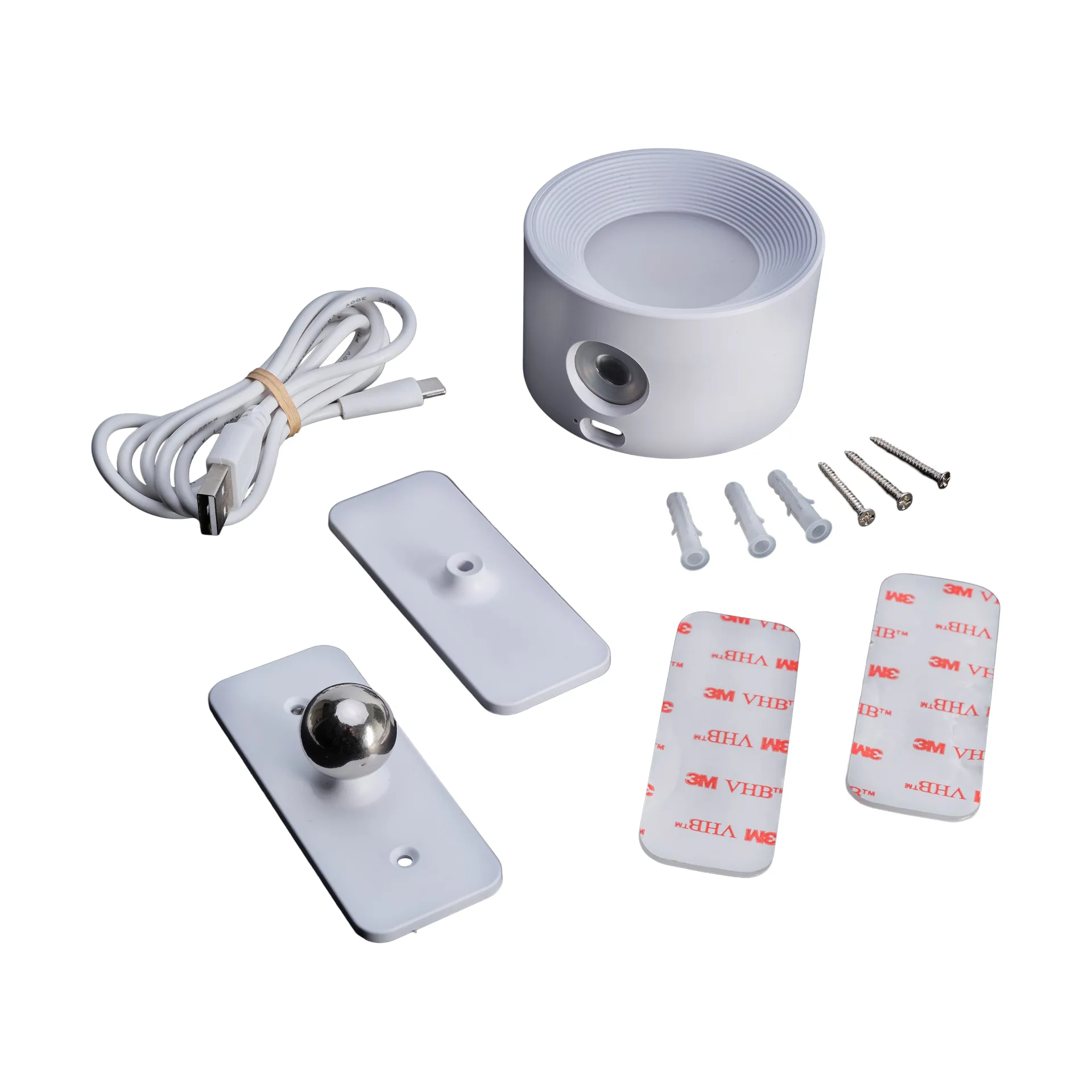 No Cable uppladdningsbar vägglampa, Vit, Ø8x4,5 cm Unison