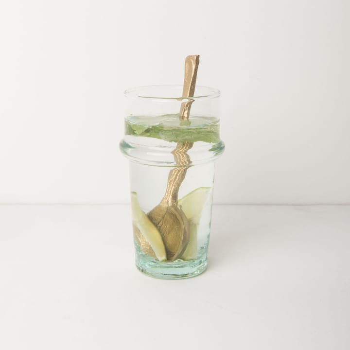 Dricksglas återvunnet glas stort - Klar-grön - URBAN NATURE CULTURE