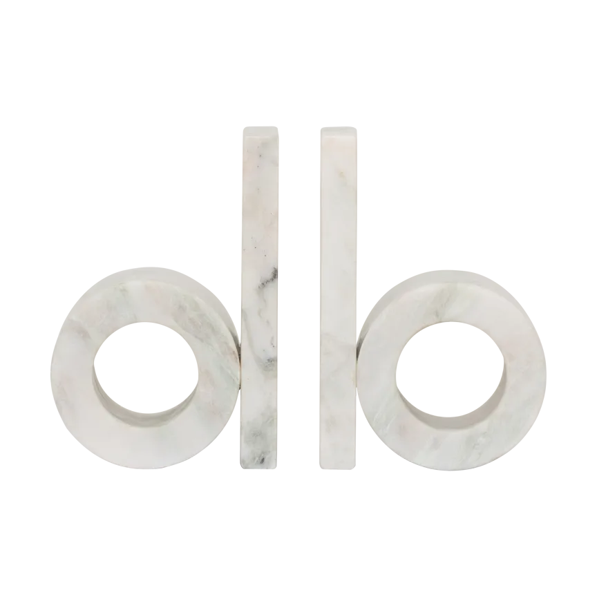 Orlin bokstöd 2-pack, Marmor URBAN NATURE CULTURE