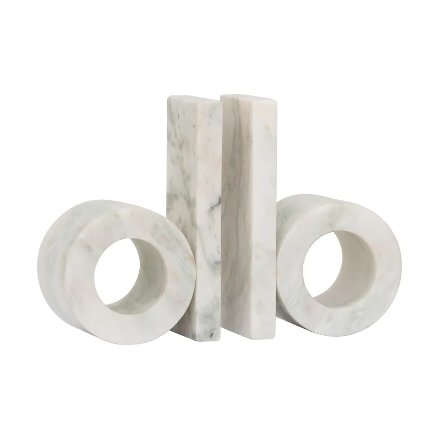 Orlin bokstöd 2-pack, Marmor URBAN NATURE CULTURE