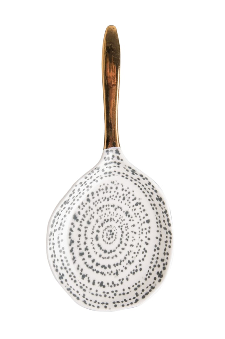 Spoon kuba uppläggningsfat 19,5 cm - Svart-vit-guld - URBAN NATURE CULTURE