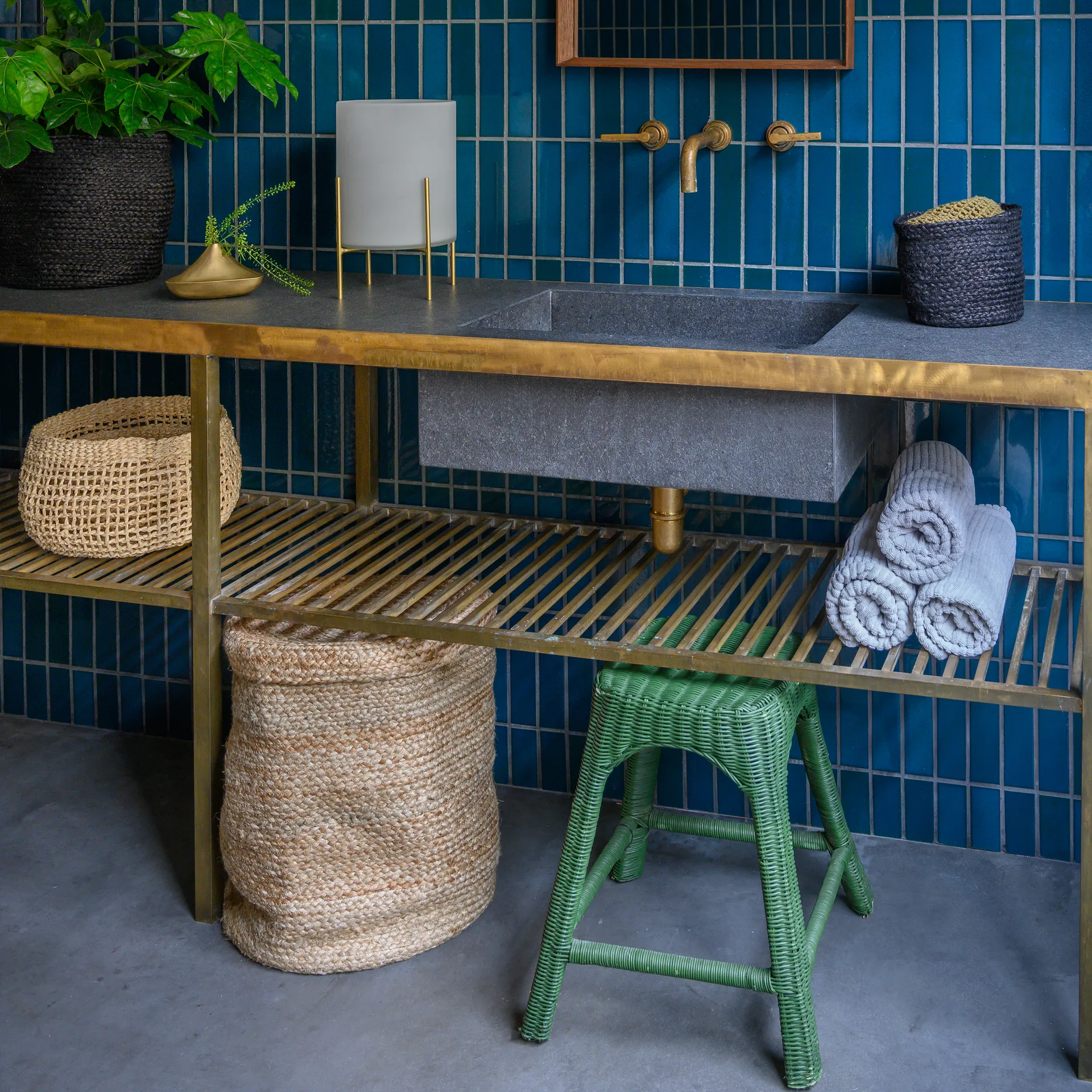 UNC förvaringskorg med lock Ø40 cm, Natur URBAN NATURE CULTURE