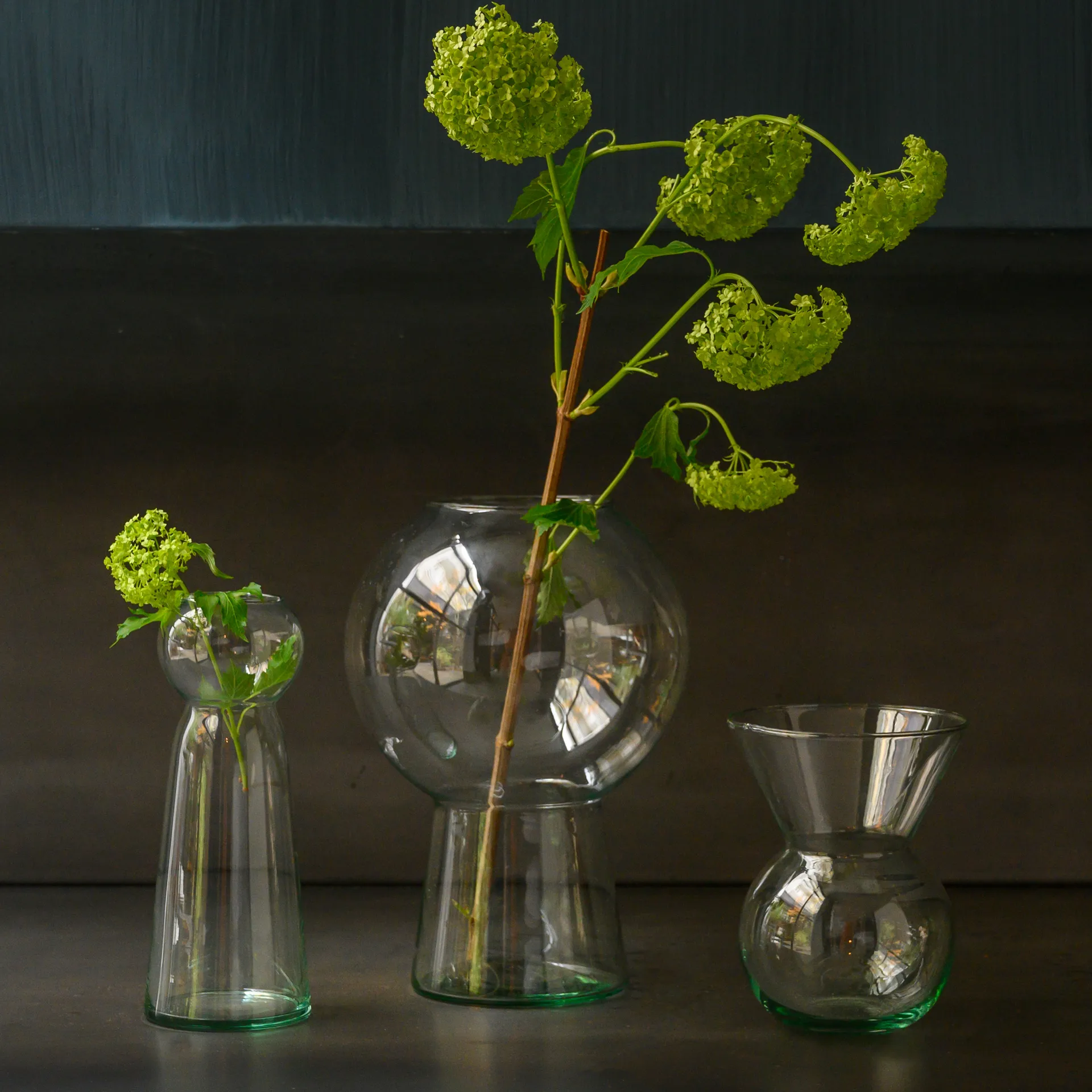 UNC vas återvunnet glas M 20,6 cm, Klar URBAN NATURE CULTURE