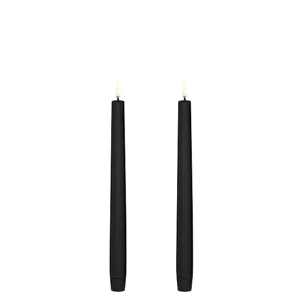 Taper LED-ljus 2-pack Ø2,3x25 cm - Svart - Uyuni Lighting