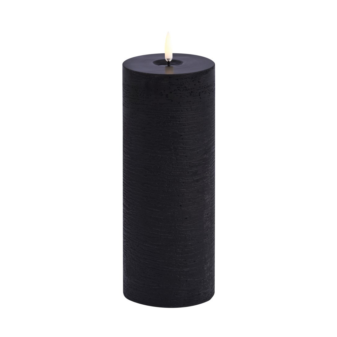 Uyuni Lighting Uyuni LED Blockljus melted Svart rustic, 7,8x20 cm