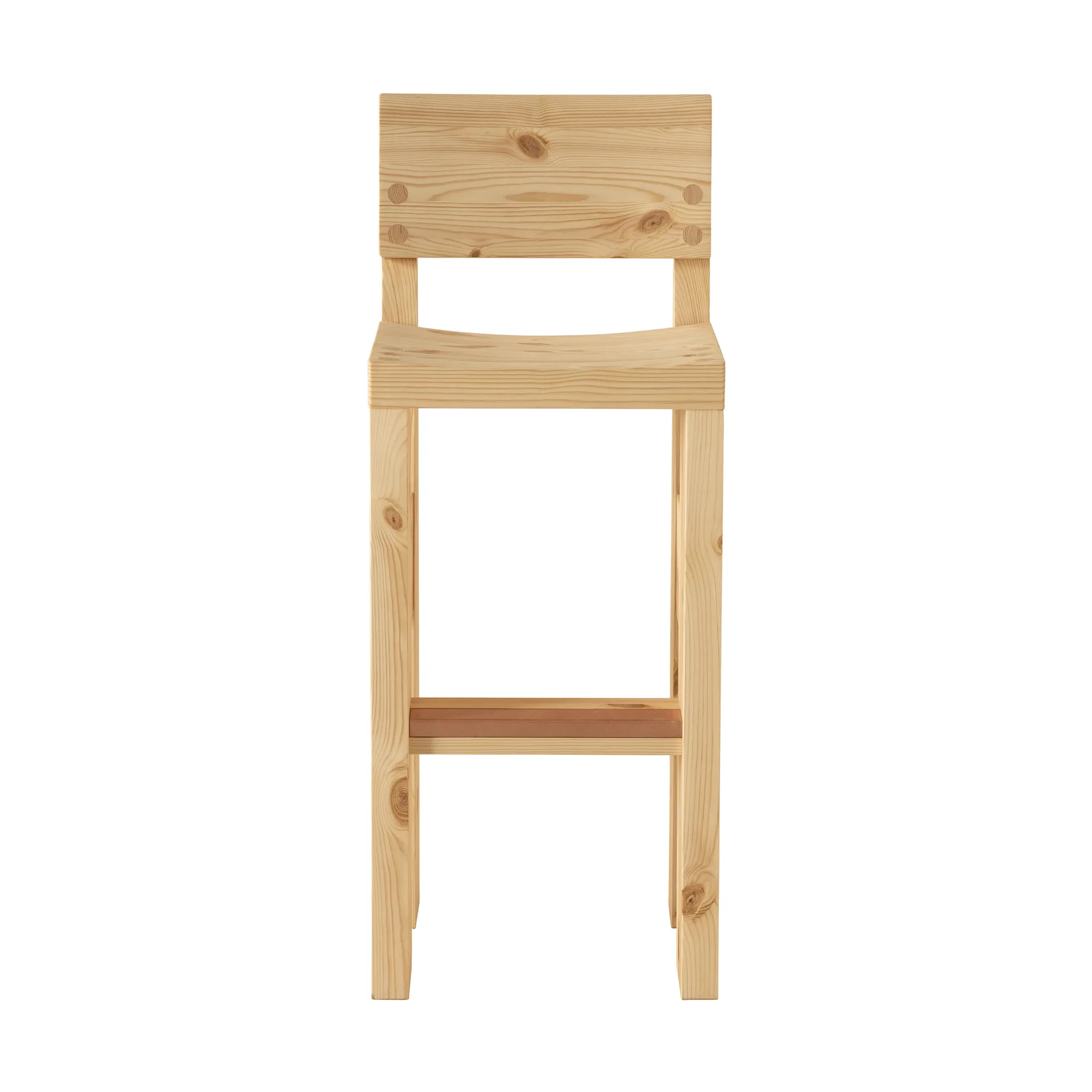001 Bar Stool barstol, Matt oljevaxad furu, 75 cm Vaarnii