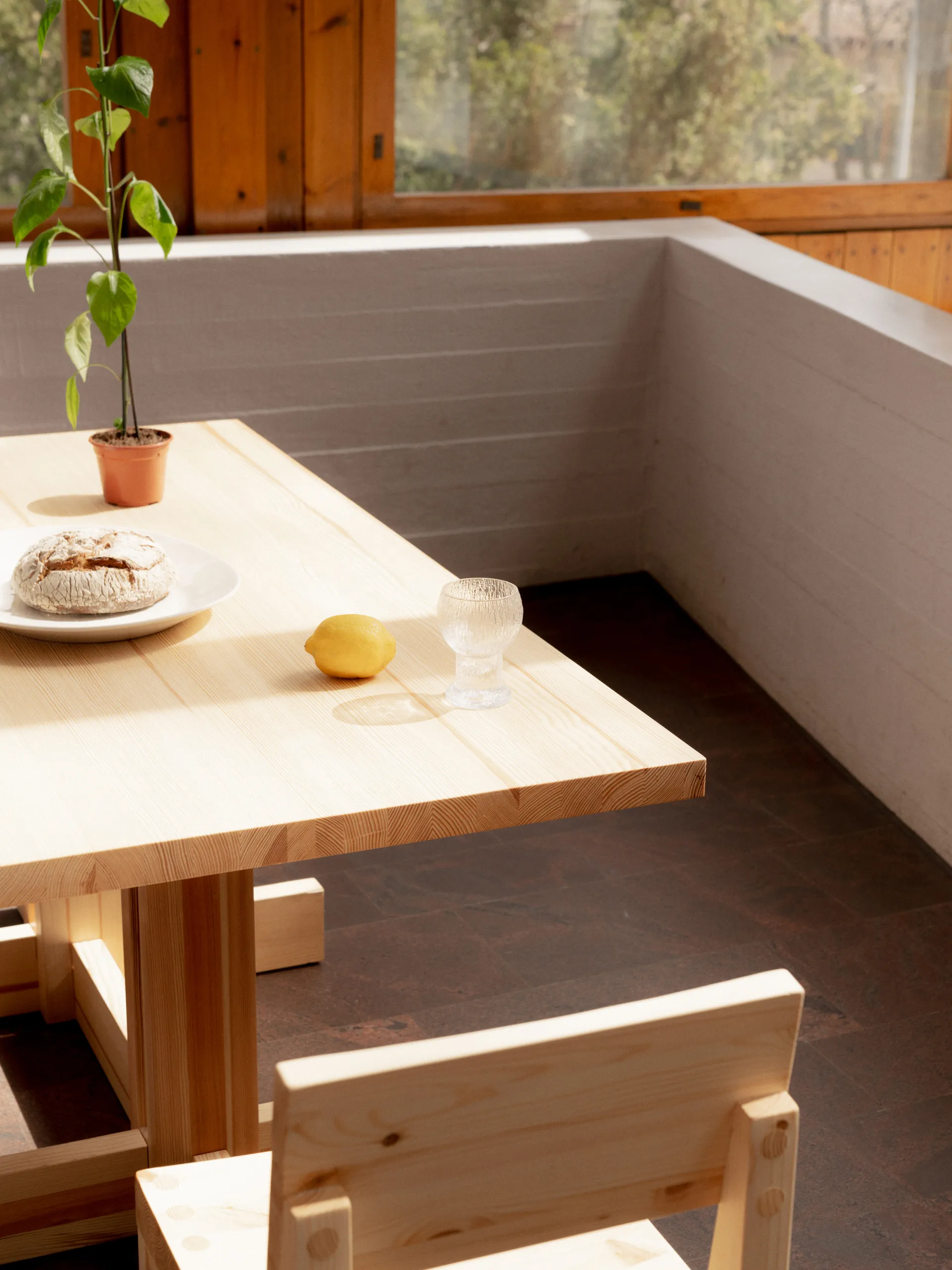 001 Dining Chair stol, Matt oljevaxad furu Vaarnii