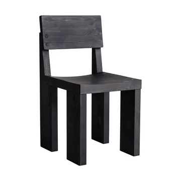 001 Dining Chair stol - Svartbetsad furu - Vaarnii