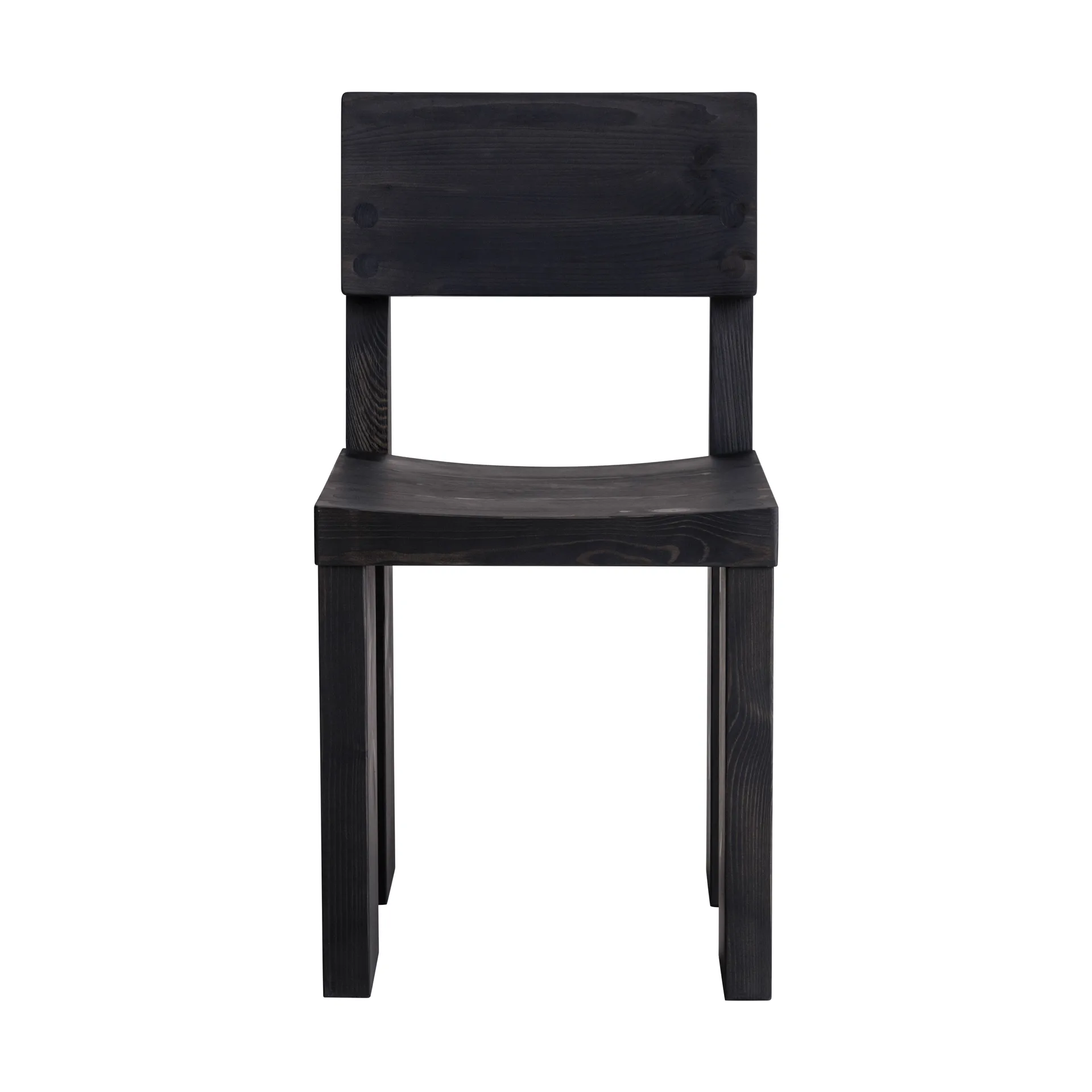 001 Dining Chair stol, Svartbetsad furu Vaarnii