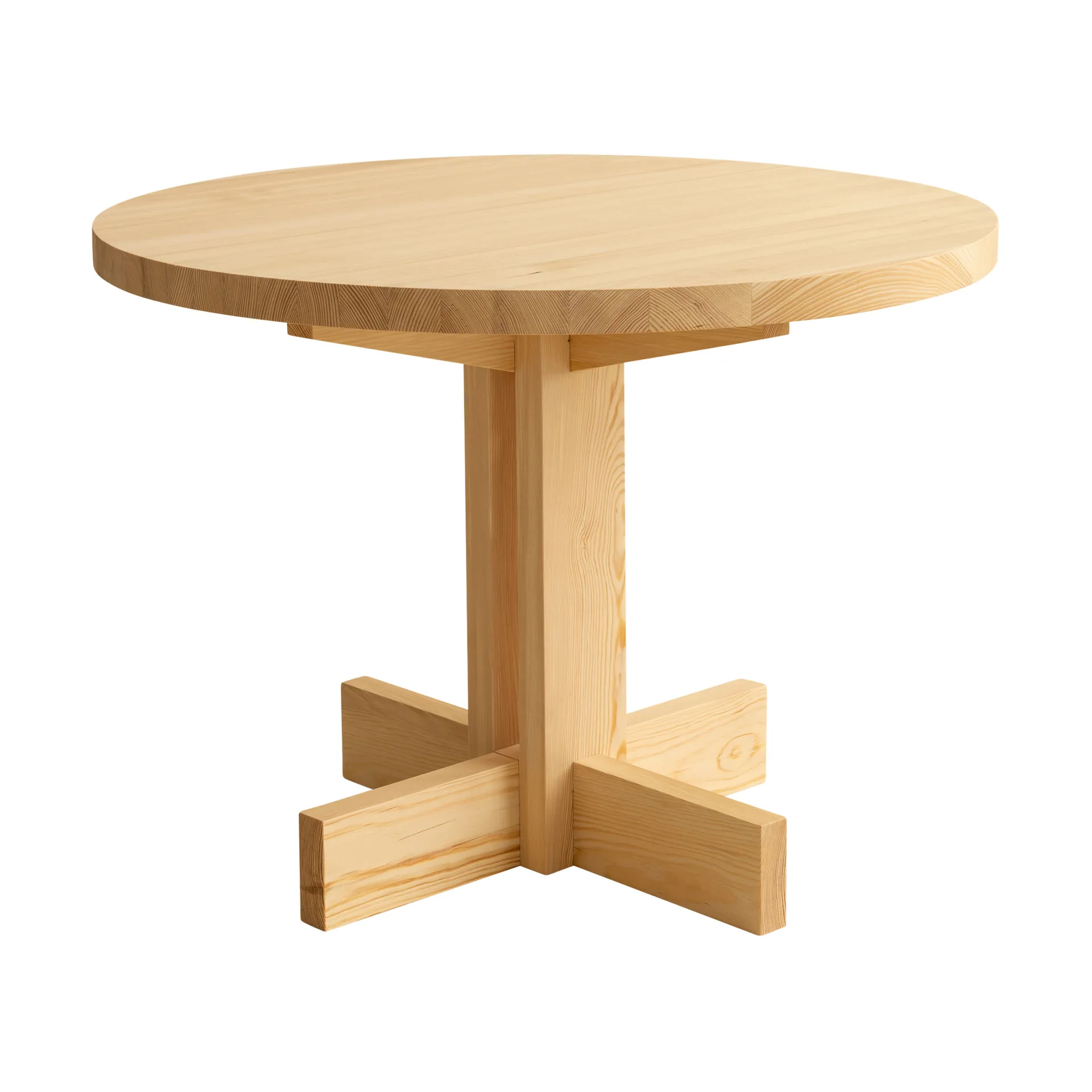 001 Dining Table matbord, Matt oljevaxad furu, Ø100x74 cm Vaarnii