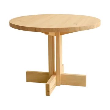 001 Dining Table matbord - Matt oljevaxad furu, Ø100x74 cm - Vaarnii