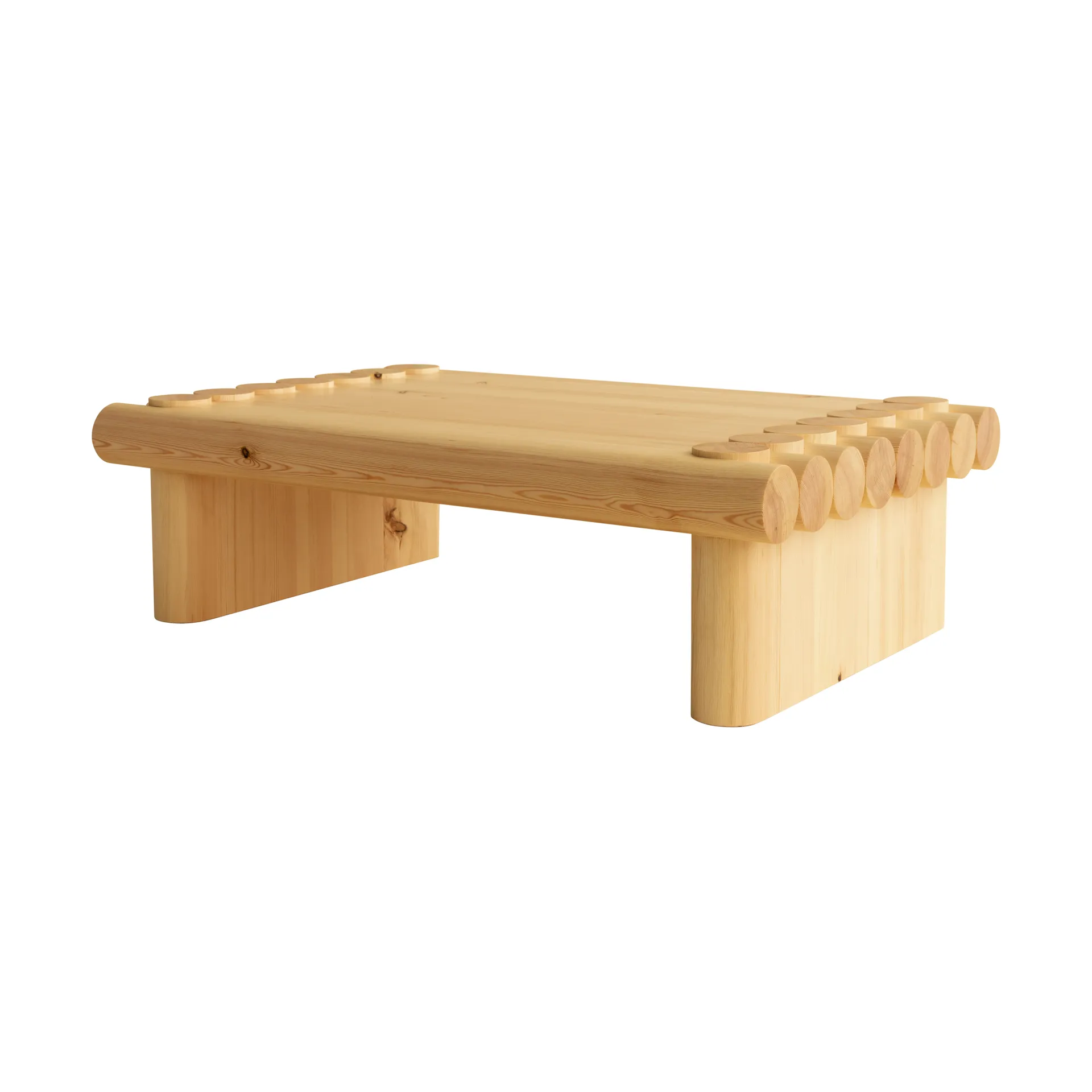004 Coffee Table soffbord, Matt oljevaxad furu, 120x80x35 cm Vaarnii