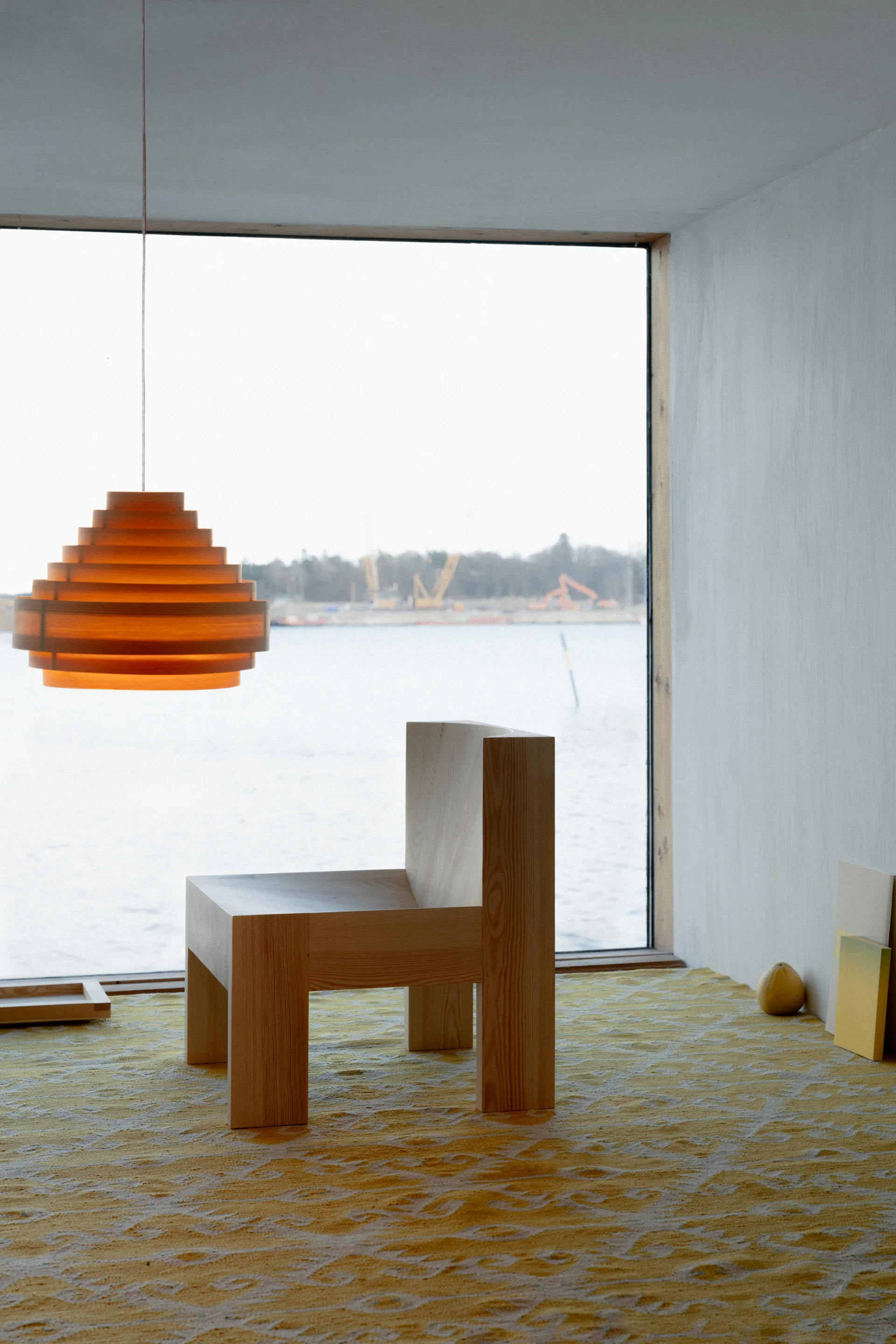 005 Lounge Chair loungestol, Matt oljevaxad furu Vaarnii