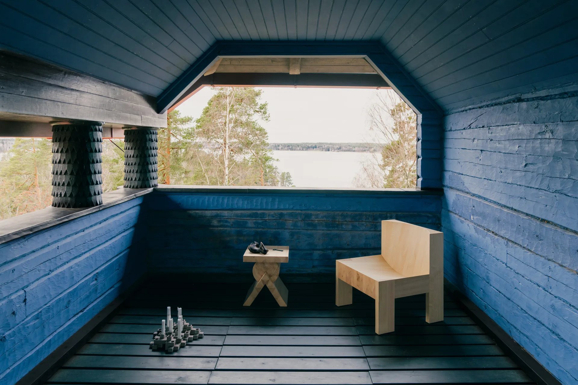 005 Lounge Chair loungestol, Matt oljevaxad furu Vaarnii