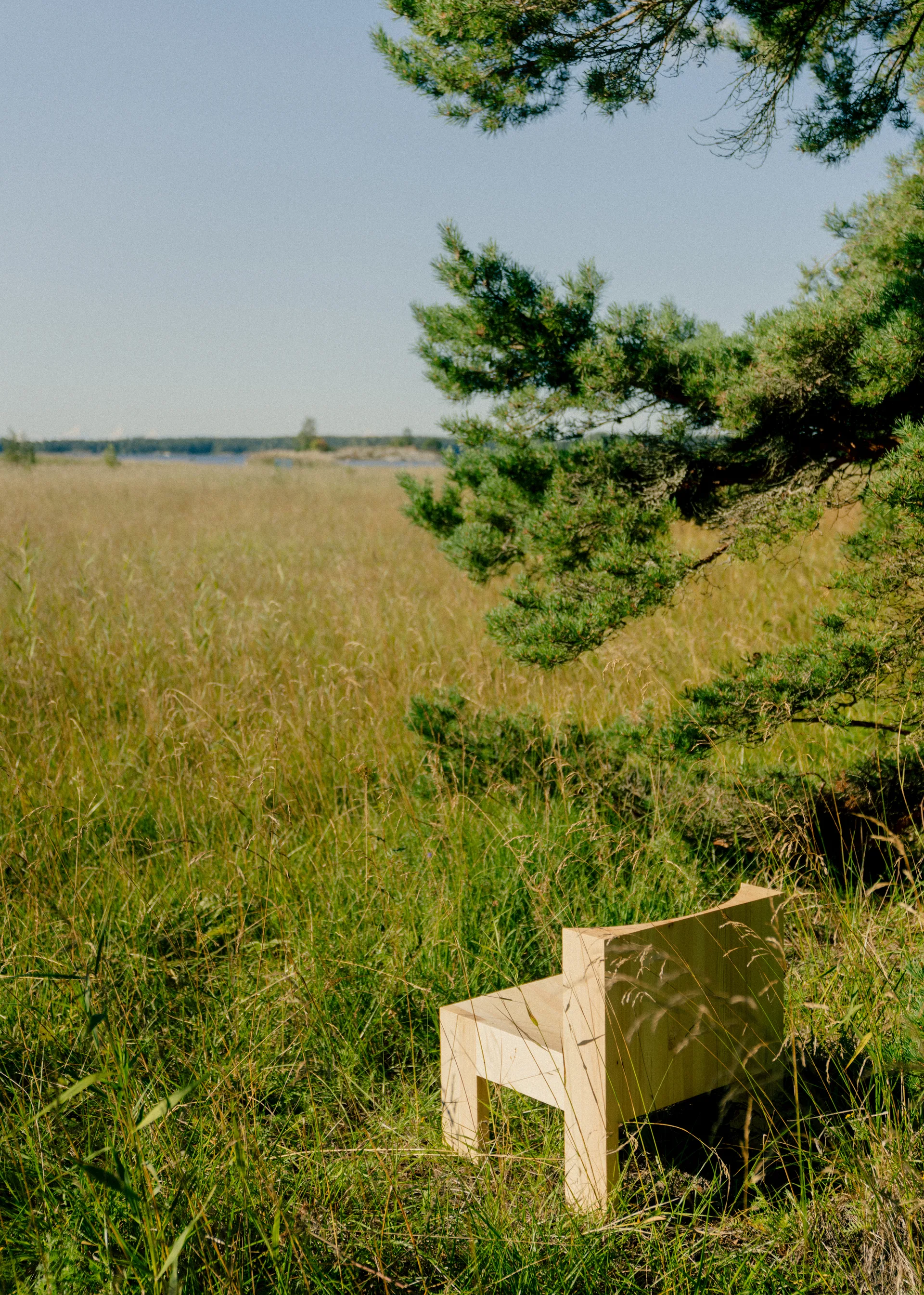 005 Lounge Chair loungestol, Matt oljevaxad furu Vaarnii