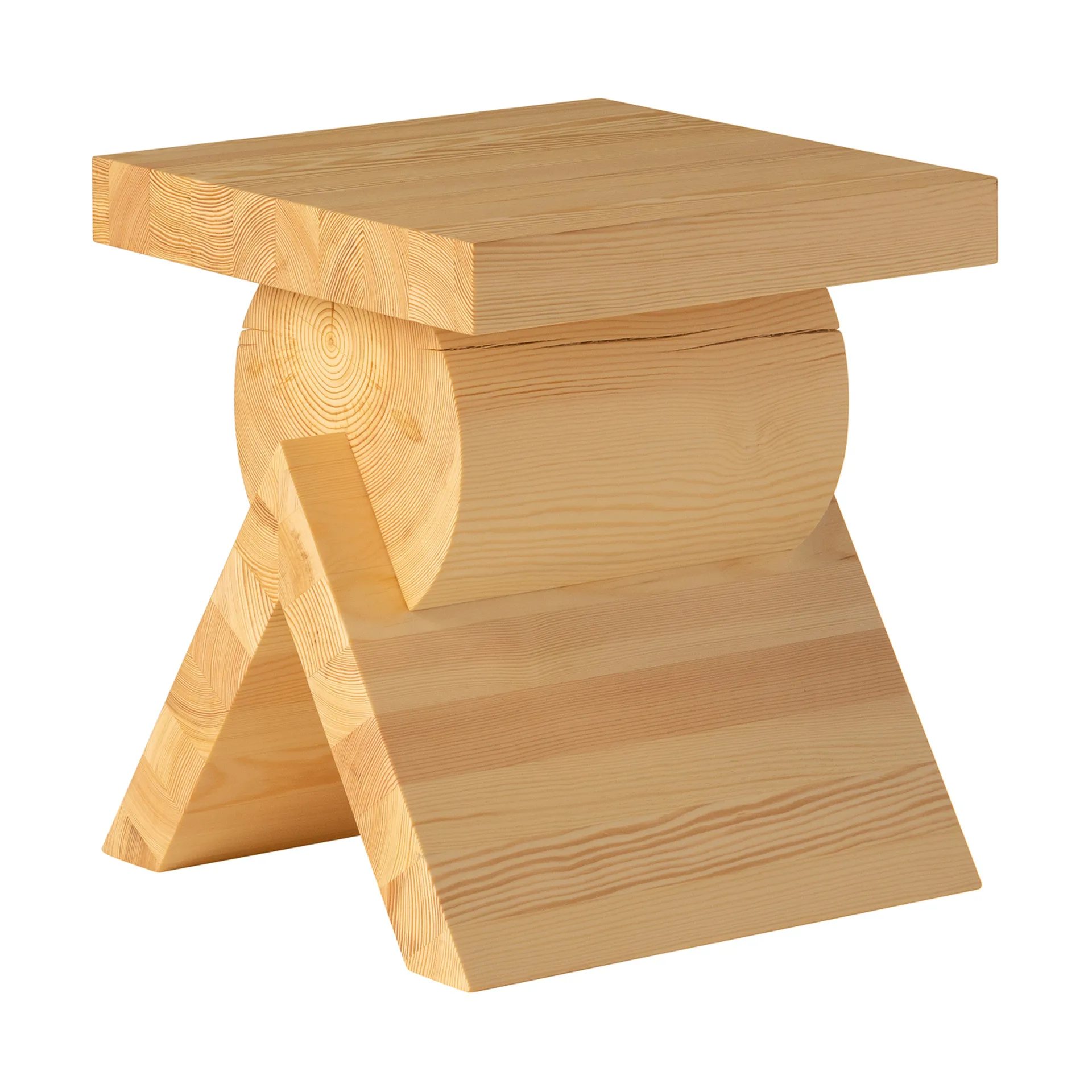 006 AA Side Table sidobord, Matt oljevaxad furu, 40x40x45 cm Vaarnii