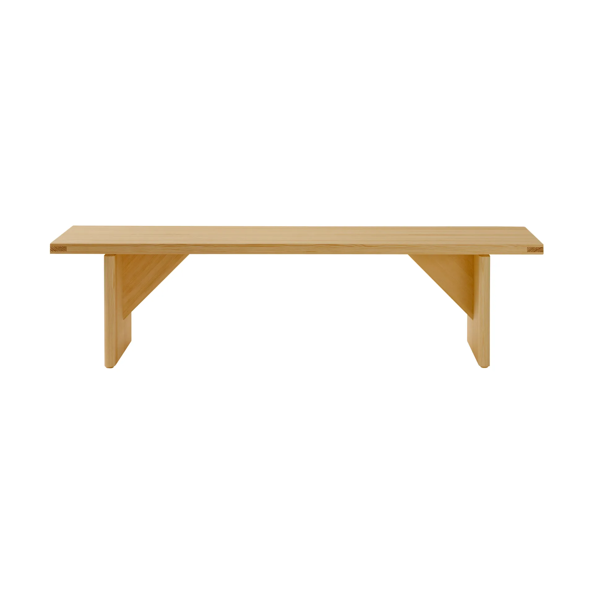012 Kolmio Bench bänk, Matt oljevaxad furu, 176x42x45 cm Vaarnii
