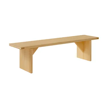 012 Kolmio Bench bänk - Matt oljevaxad furu, 176x42x45 cm - Vaarnii