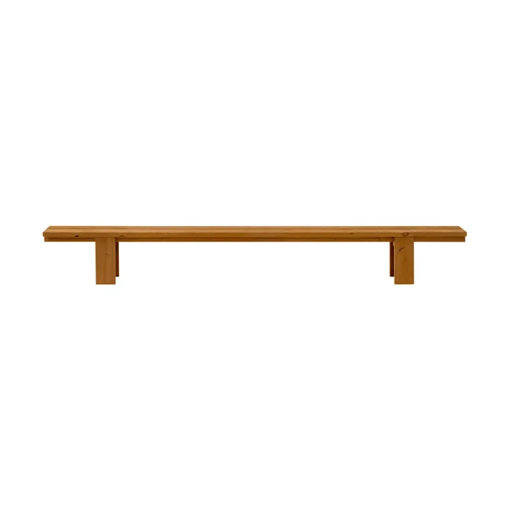 013 Osa Outdoor Bench bänk - Värmebehandlad furu, 333x37x49 cm - Vaarnii