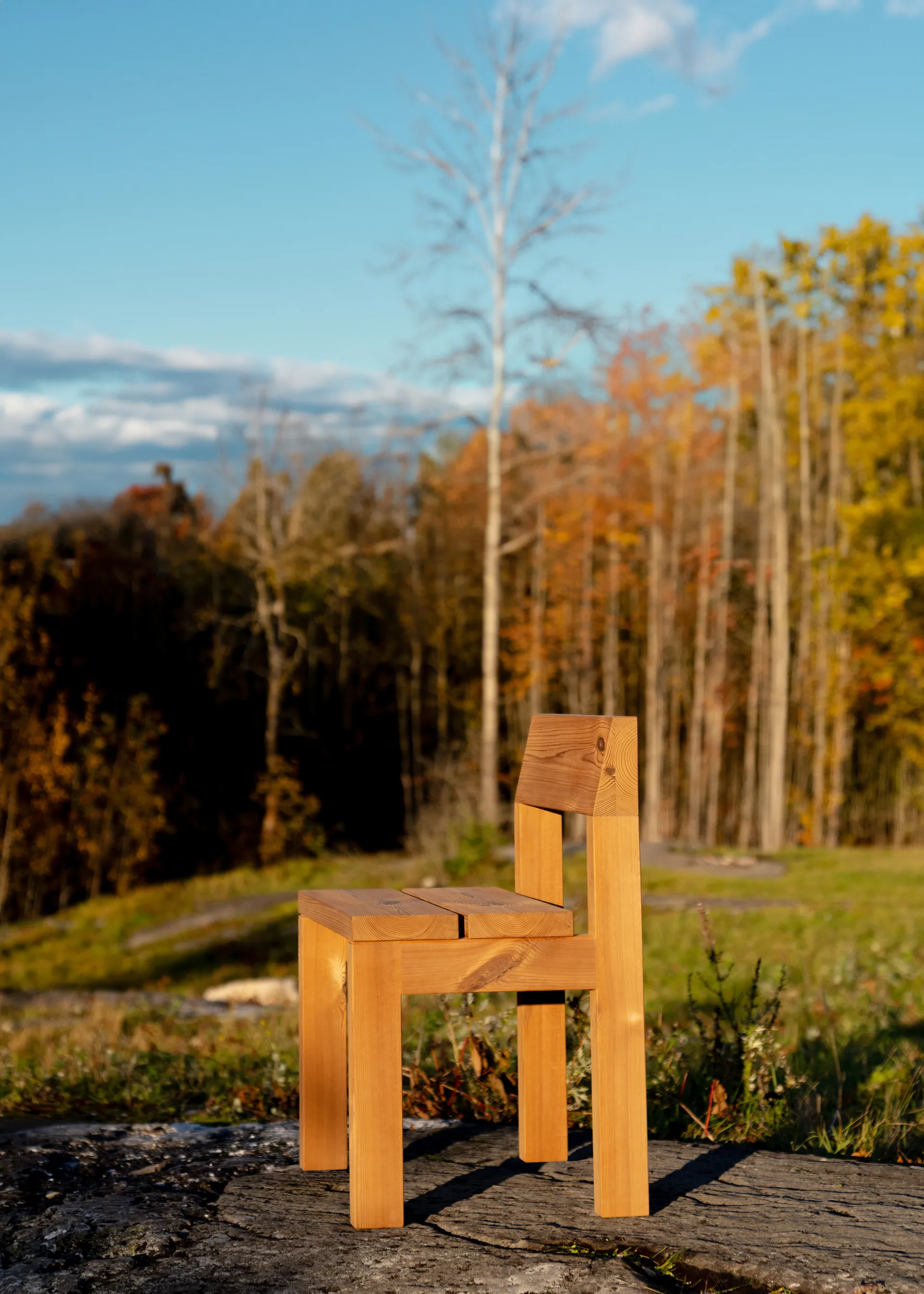 013 Osa Outdoor Dining Chair stol, Matt oljevaxad furu Vaarnii