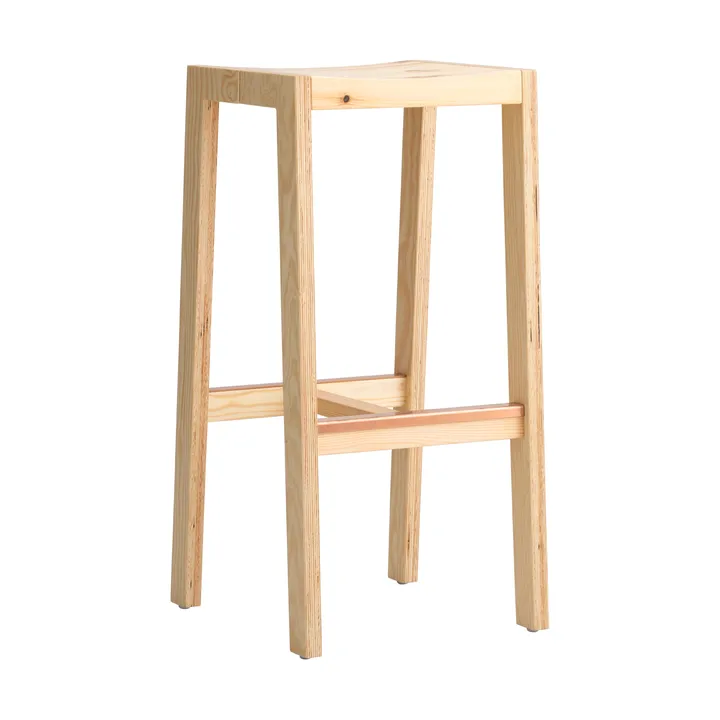 016 Maasto Bar Stool barpall - Matt oljevaxad furu, 75 cm - Vaarnii